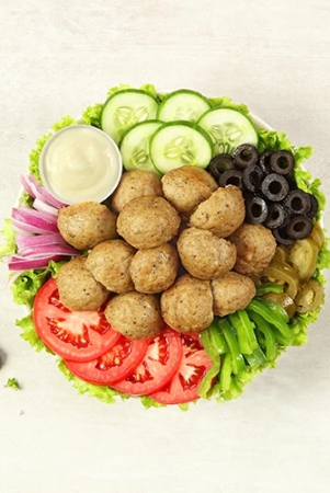 chicken-meatball-salad