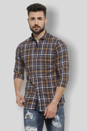 campus-sutra-cotton-regular-fit-checks-full-sleeves-mens-casual-shirt-brown-pack-of-1-none