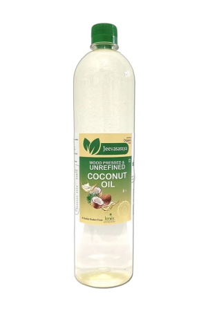 jeevasassya-wood-pressed-unrefined-coconut-oil-500-ml-chekku-for-cooking-skin-hair-baby-massage