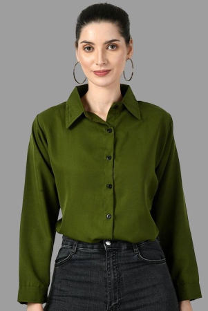 dkgf-fashion-green-crepe-womens-shirt-style-top-pack-of-1-none