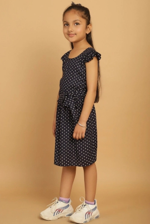 MINI & MING Girls Polka Dot Print Flutter Sleeve Fit & Flare Dress