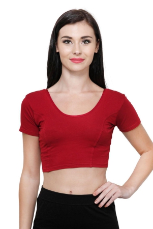 vami-womens-cotton-stretchable-readymade-blouses-red-s