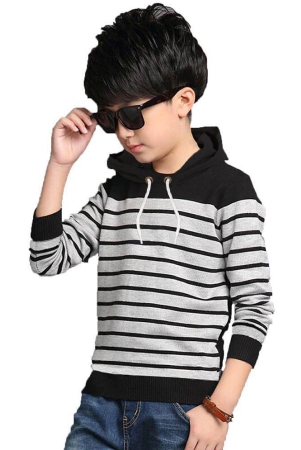 force-kids-cotton-hooded-tshirt-blackgrey-15-16-years-none