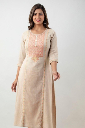 mauka-beige-cotton-womens-straight-kurti-pack-of-1-none