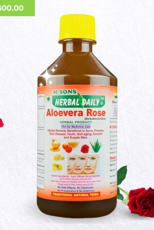 herbal-daily-aloe-vera-rose-rejuvenates-skin-and-hair-natural-juice-for-skin-care-no-added-sugar