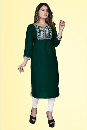 haya-fashion-green-rayon-womens-straight-kurti-pack-of-1-none