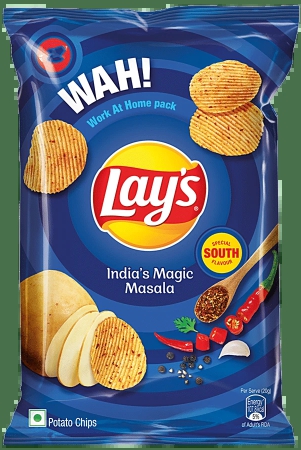 Lays Potato Chips - India's Magic Masala Flavour, Crunchy Snacks, 157 G
