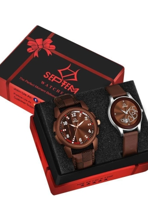 septem-brown-leather-analog-womens-watch