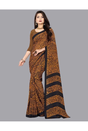 Anand Sarees - Yellow Georgette Saree With Blouse Piece ( Pack of 1 ) - Yellow