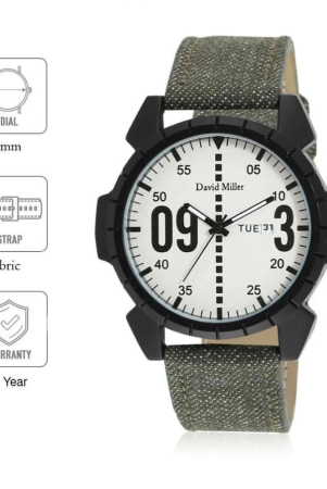 david-miller-green-fabric-analog-mens-watch