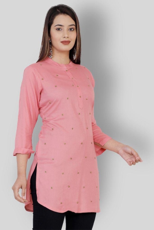 highlight-fashion-export-pink-rayon-womens-straight-kurti-pack-of-1-m