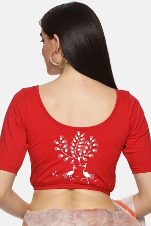 women-back-printed-stretchable-blouse-u02-red-x-large