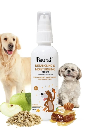 Petterati Detangling Serum for Dogs 100ml | Anti Frizz, Shiny & Brush-Friendly Coat | Silicon - Free | Enriched with Natural Oils & Extracts