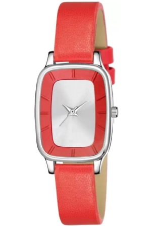 newman-orange-leather-analog-womens-watch