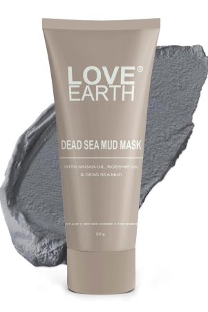 love-earth-dead-sea-mud-mask-with-argan-oil-and-rosehip-oil-for-acne-deep-skin-cleaning-open-pore-minimising-50g