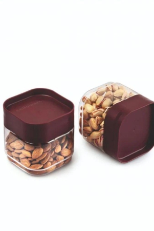 cello-modustack-square-plastic-canister-set-of-2-pcs-maroon