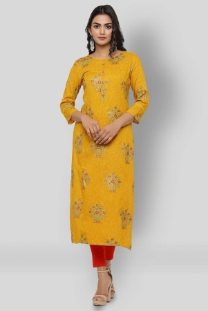 kipek-yellow-rayon-womens-straight-kurti-s