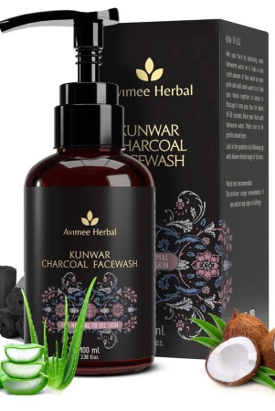 Kunwar Charcoal Facewash | For Oil & Dust Free Glowing Skin | Deep Cleaning | 100 ml