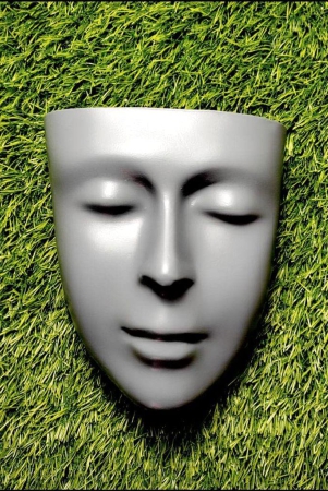 DZIGN Hanging Wall Planter, Face Planter, Balcony Planter, Wall Hanging Indoor Planter, Outdoor Planter, Head Planter for Home Decor and Garden Hanging. Grey Male Face Planter Pack of 1.