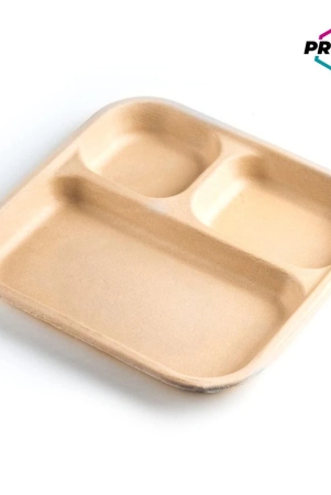 PRODO Bagasse Meal Tray 3CP
