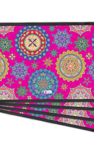 indigifts-table-mats-for-dinning-table-4-piece-12x18-inches-pink-designer-dining-placemats-4-seater