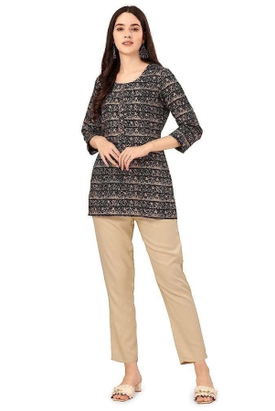 veekeeda-womens-regular-printed-round-neck-straight-pv-chanderi-stitched-short-fancy-kurti-with-plain-rayon-cotton-bottom-none