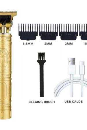 feihong-vintage-t9-plastic-gold-cordless-beard-trimmer-with-45-minutes-runtime