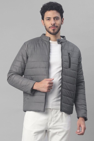 UrbanMark Men Regular Fit Men Quilted Jacket-Dark Grey - None