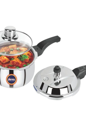 softel-tri-ply-3-litre-stainless-steel-handi-pressure-cooker-with-glass-lid-gas-induction-compatible-silver