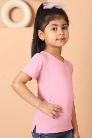 mini-ming-girls-solid-v-neck-pure-cotton-t-shirt