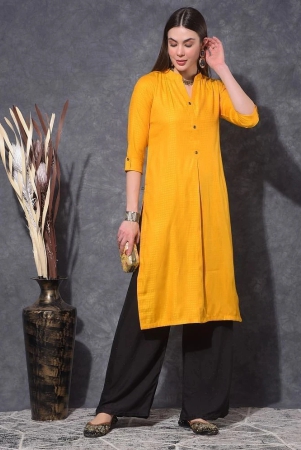 mamoose-rayon-self-design-straight-womens-kurti-yellow-pack-of-1-none