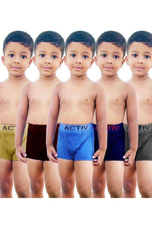 HAP Boys Cotton Trunks | Pack of Five |Innerwear /boxer /Drawer /Outer Elastic - None