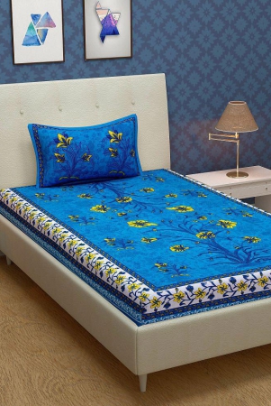 urban-magic-blue-cotton-single-bedsheet-with-1-pillow-cover-blue