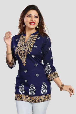 meher-impex-blue-crepe-womens-tunic-pack-of-1-none