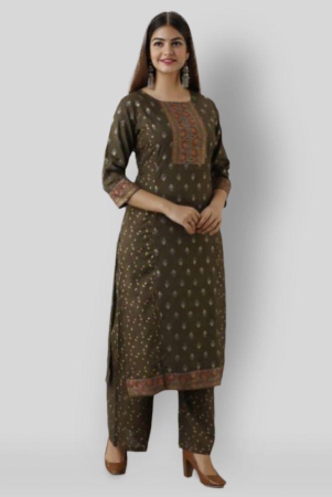 MAUKA - Green Straight Rayon Womens Stitched Salwar Suit ( Pack of 1 ) - 4XL