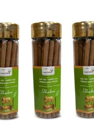 gow-durbar-thulasi-rejuvenating-bamboo-less-incense-pack-of-3