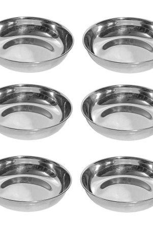 a-h-enterprises-sweet-dish-bowl-halwa-plate-stainless-steel-dessert-bowl-100-ml-set-of-6-steel