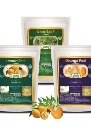 biotic-neem-leaf-lemon-peel-and-orange-peel-powder-for-face-skin-100g-each-300-gm