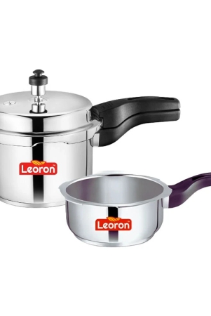 leoron-2-l3-l-stainless-steel-pressure-cooker-combo-with-induction-base