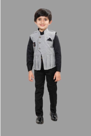 dkgf-fashion-black-cotton-blend-boys-shirt-pants-pack-of-1-none