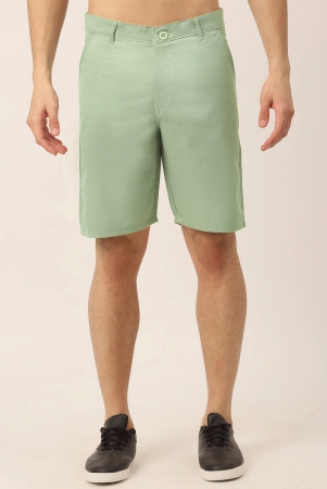 indian-needle-mens-casual-cotton-solid-shorts-28-green