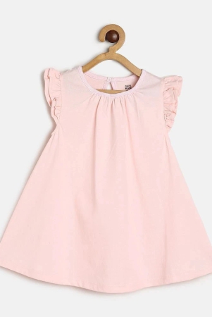 MINI KLUB - Pink Cotton Baby Girl Frock ( Pack of 1 ) - None