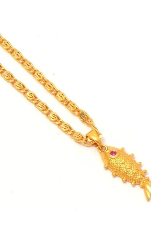 jewar-mandi-new-design-gold-plated-locketpendant-with-link-chain-daily-use-for-men-women-girls-boys-none