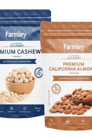 farmley-premium-dry-fruits-combo-pack-almond-1-kg-cashew-1-kg-total-2-kg-sources-of-protein-and-fiber-almond-cashew-combo