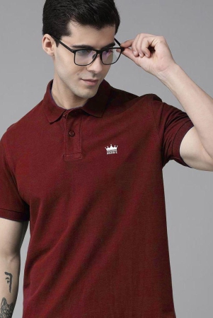 adorate-cotton-blend-regular-fit-solid-half-sleeves-mens-polo-t-shirt-maroon-pack-of-1-none