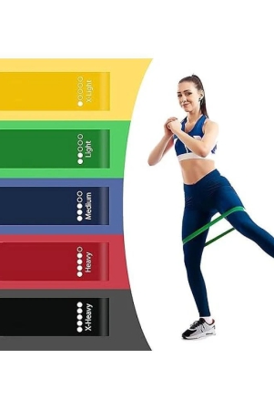 standard-loop-bands-resistance-band-kit-set-5-levels-of-resistance-exercise-bands-for-strength-training-flexibility-body-workout-light-medium-heavy-pack-of-1-multi-color