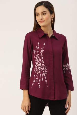 kbz-wine-rayon-womens-ethnic-top-pack-of-1-none