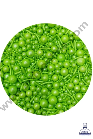 cake-decor-sugar-candy-mix-size-light-green-balls-with-vermicelli-candy-500-gm