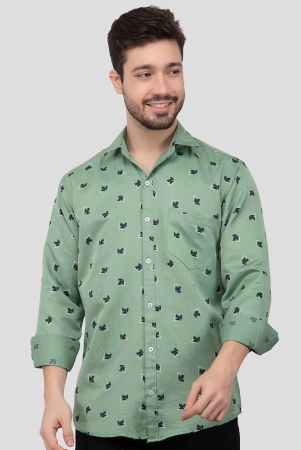 yha-green-100-cotton-regular-fit-mens-casual-shirt-pack-of-1-none