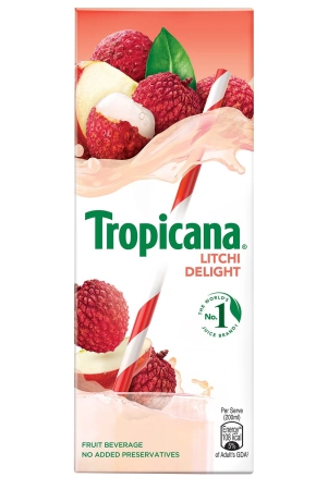 Tropicana Litchi Delight Tetra Fruit Juice, 200Ml